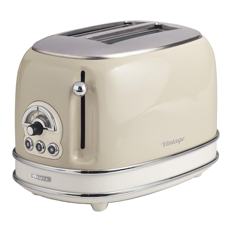 Ariete Vintage Toaster im Retro-Design | 2 Brötchen-Schlitze | Extra breit | 19x30x20 cm | Home Appliances