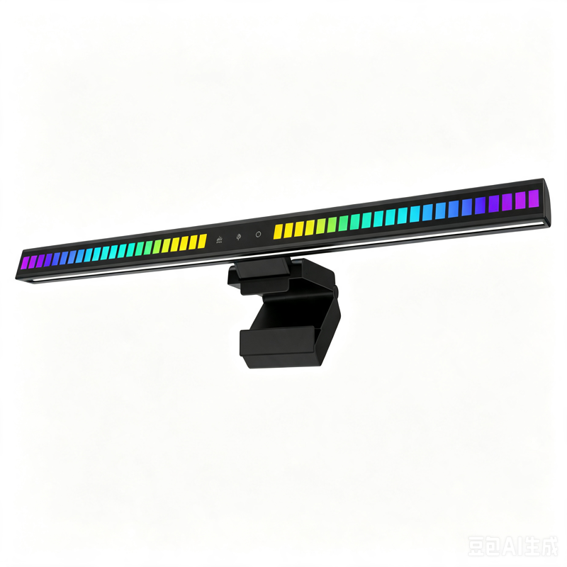 LeAir Monitor-Hängeleuchte, Fülllicht mit Augenschutz, drei Farbtemperaturen, einstellbare Helligkeit, farbenfrohe Hintergrundbeleuchtung mit Musik-Synchronisation und rhythmischer Beleuchtung, 42 cm, Material aus Aluminiumlegierung