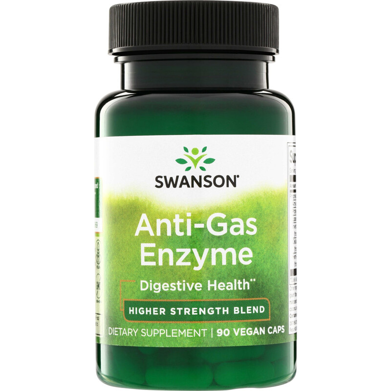 Swanson Anti Gas Digestive Enzymes Capsules - 90 Vegan Capsules