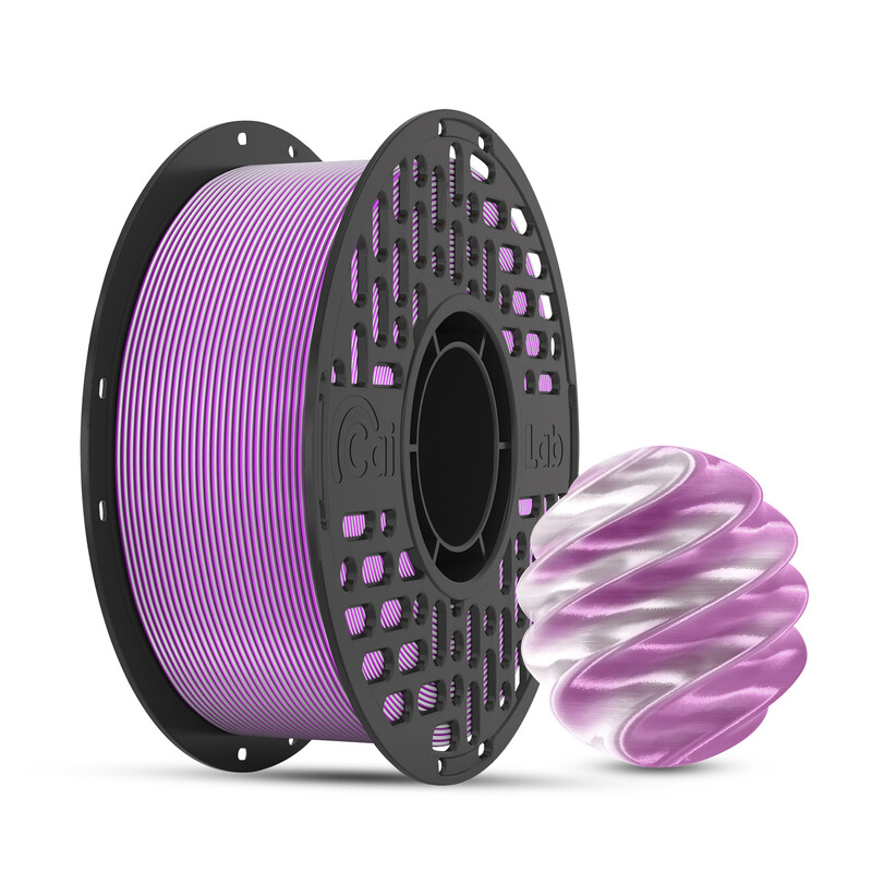 CAILAB PLA Silk 3D-printerfilament, dubbele kleur – Moonlight Pink