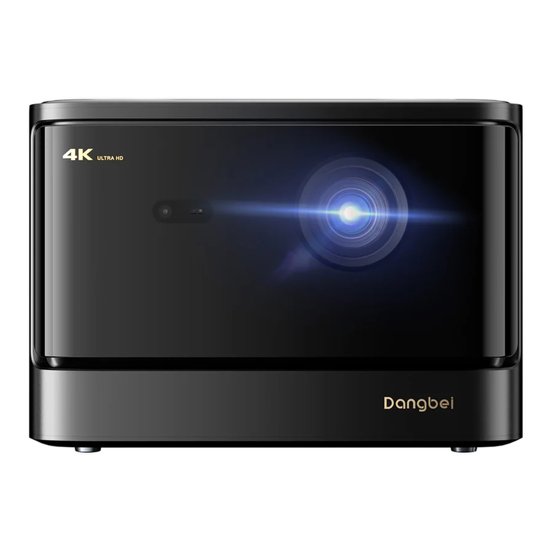 Dangbei DBOX02 Laserprojector 4K GTV, 2450 ISO Lumen, officieel gelicentieerd door Netflix, Blu-ray 3D, home cinema-projector met WiFi en Bluetooth, HDR10+, 200-inch beeld, 2 x 12 W DTS, Dolby Audio
