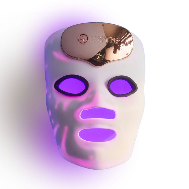 Lustre Renew Pro Led Face Mask, Wireless Flexible Silicone, 10 Min Red Blue Near-Infrared Light Therapy, Smart App Control, White