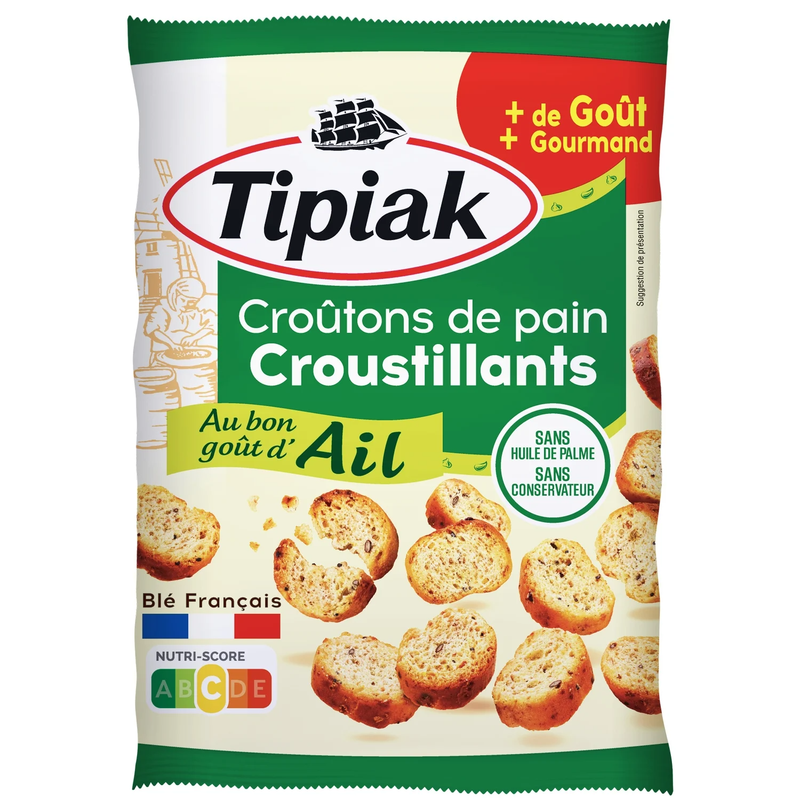 Croûtons À 'ail Tipiak Le Sachet De 75 G