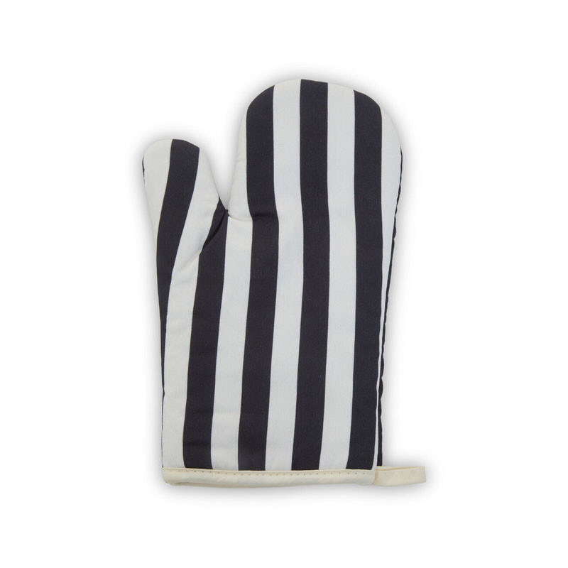 Oven Glove Stripe Black/White