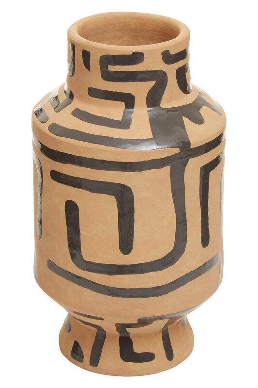 Vase Barren Earthenware Natural/Black