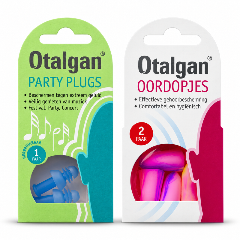 Otalgan Pack de Protection Complet pour les Oreilles – Bouchons de Fête + Bouchons d'Oreilles