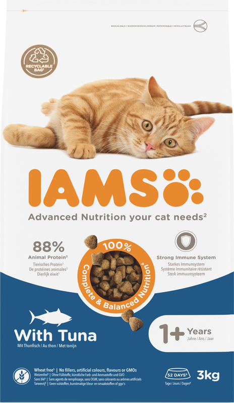 IAMS kattenvoer voor volwassen katten met tonijn 3 kg