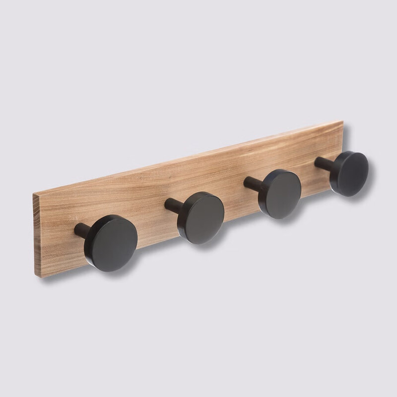5five Houten Kapstok - 4 Haakjes, Lichtbruin, 40 cm