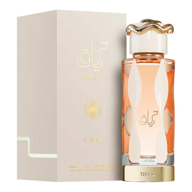 Lattafa Teriaq Eau de Parfum 100 ml – Unisex Orientalischer Gourmand-Duft mit Karamell, Bittermandel, Honig, Leder & Vanille