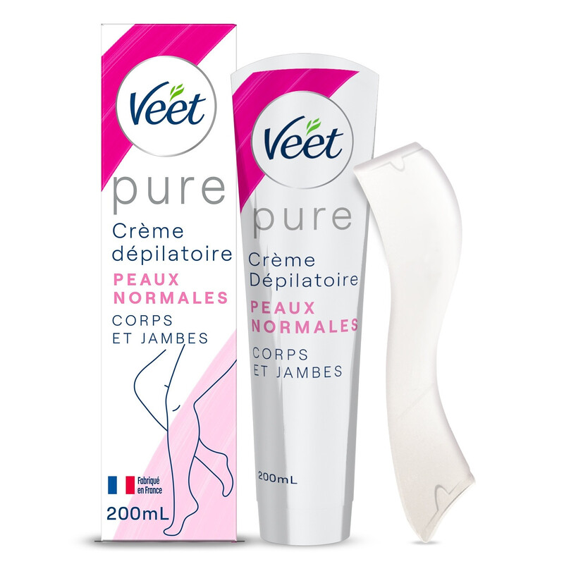 Crème Dépilatoire Corps Et Jambes Peau Normale Pure Sans Odeur D'ammoniaque Veet Le Flacon De 200ml