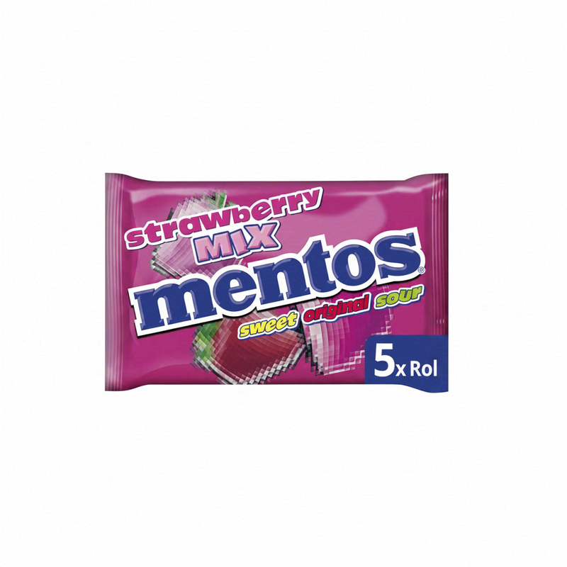 Mentos Aardbeienmix - 5 stuks