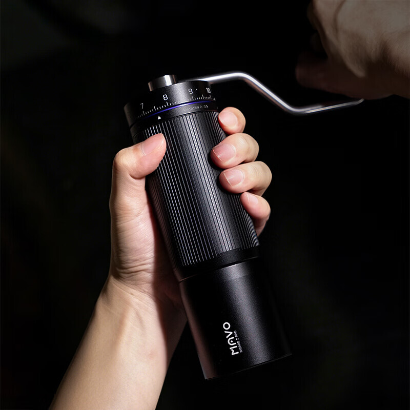 MAVO Wizard manuelle Kaffeemühle Edelstahl Kaffeebohnenmühle Hand-Kaffeemühle obsidianschwarz