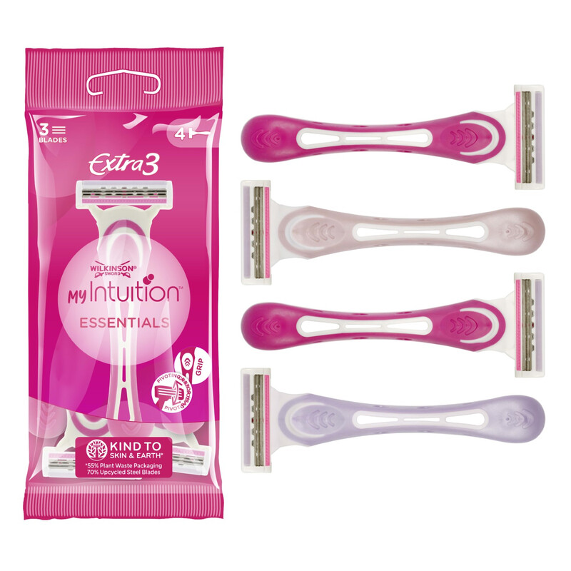 WILKINSON SWORD Intuition Extra 3 - Rasoirs Jetables Essentials Femme - x4
