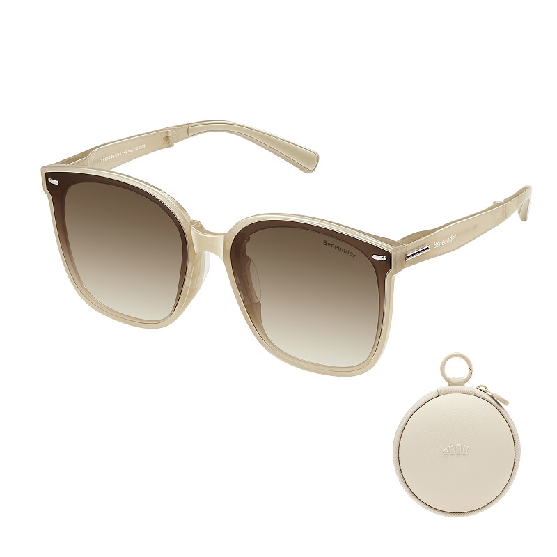 FD421, Oversized Foldable Sunglasses, UV400 & Anti-Glare Lenses, Lightweight Blush Fr