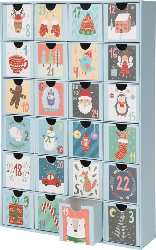 Koopman Adventskalender Set - 24 stuks, 257 x 64 x 383 mm