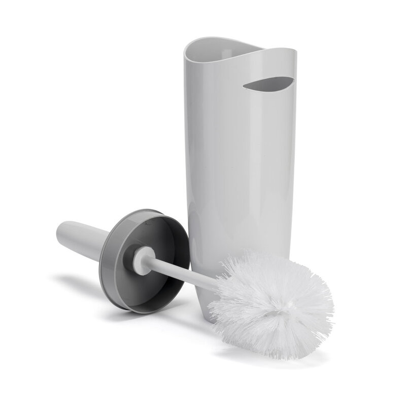 Croydex Plastic Toilet Brush & Holder - White
