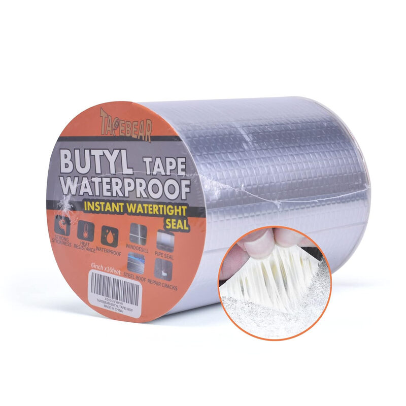 Butyl Tape, Waterproof Sealing Tape Aluminum Foil Tape, for RV Repair, window, Silico