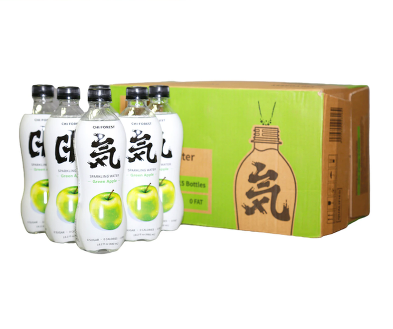 Sparkling Water, Wang Lin Green Apple, 480 mL x 15 Bottles, Full Case