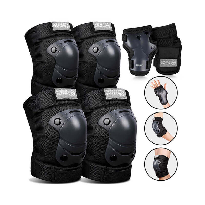 Outdoormaster Kids Elbow & Knee Pads Black S