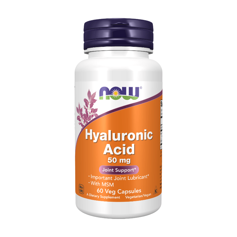 Now Foods Hyaluronic Acid + Msm Joint Skin 50Mg Capsules - 60 Vegan Capsules