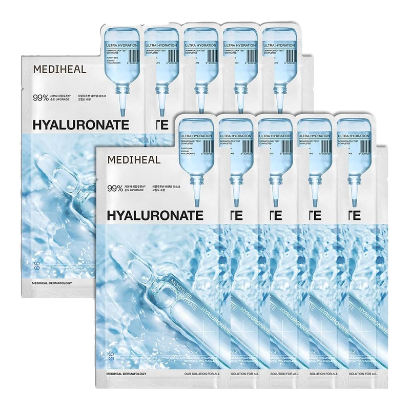 MEDIHEAL Hyaluronate Ultra Hydration Essentieel Hydratatiesheetmasker 10 stuks