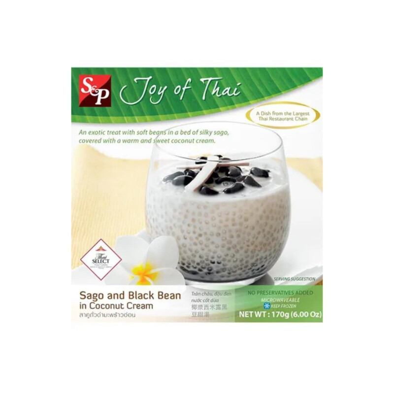 S&P Sago & Black Bean In Coconut Cream 170g