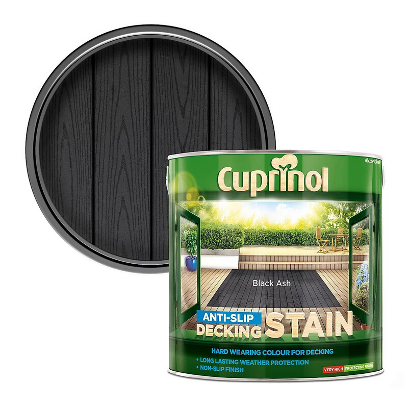 Cuprinol Anti-Slip Decking Stain - Black Ash - 2.5L