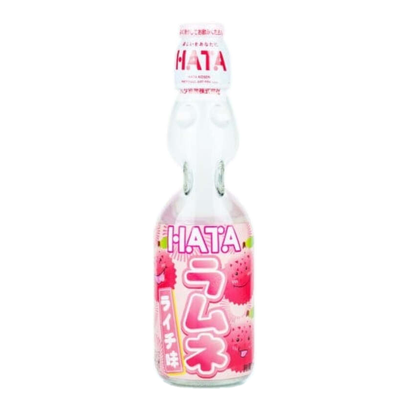 Hatakosen Ramune Hata Lychee Ramune Carbonated Drink 200Ml
