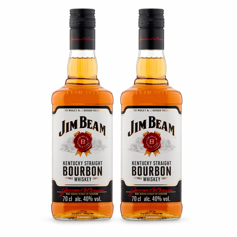 Pack of 2 -Jim Beam Bourbon Whiskey 70cl
