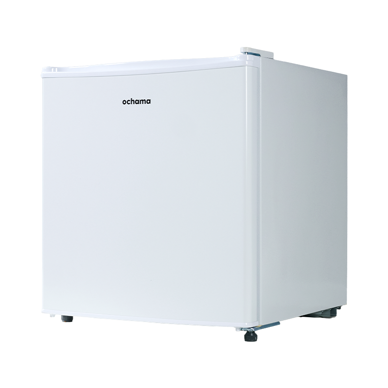 ochama Tischkühlschrank, 46 L, Täglicher Stromverbrauch 0,35 kWh, Kühlbereich 2‑8 °C, Weiß, Geeignet für Wohnheime, Büros und Haushalte