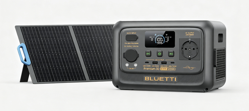 BLUETTI Premium 30 V2 Tragbare Powerstation | 600 W 320 Wh mit PV200 Solarpanel
