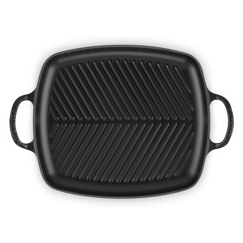 Le Creuset Grillplatte Signature 30 cm Schwarz Matt