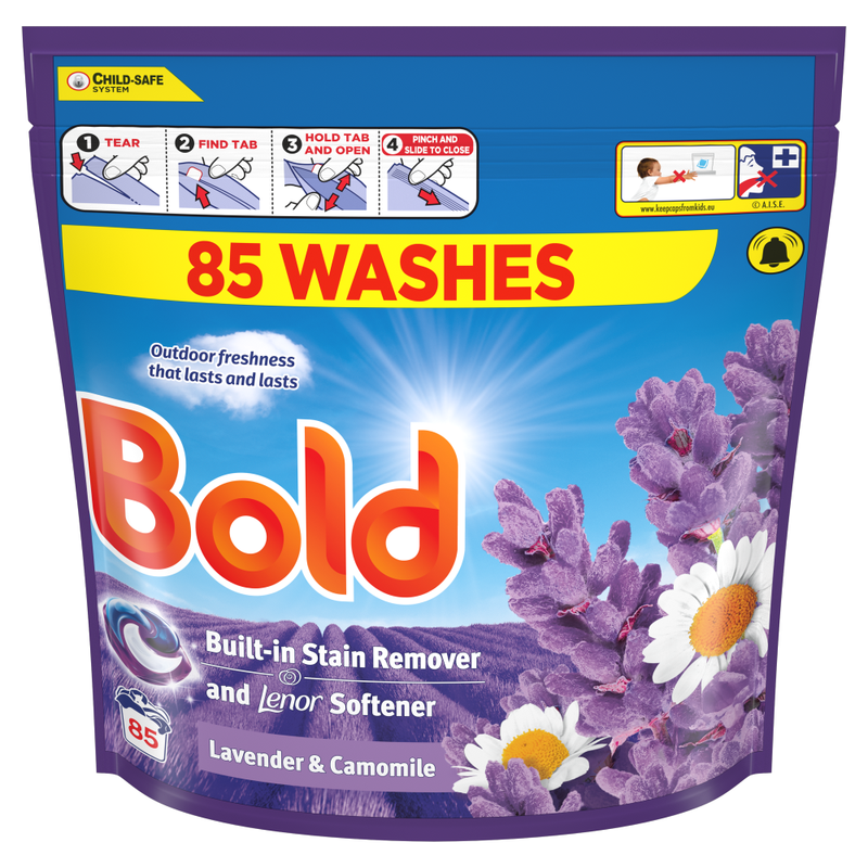 Bold Lavender Pods Washing Liquid Capsules 85 Washes, And Camomile