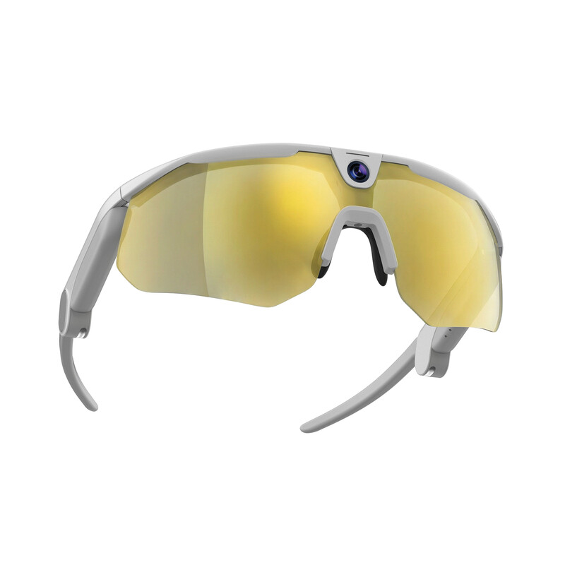 BleeqUp Ranger White 4-in-1 Sport-Actionbrillen, Intelligente Smart Brille, 16 MP 3K 60 FPS 120° Sichtfeld mit EIS, leichte Sport-Sonnenbrillen mit KI-Video für Outdoor, Radfahren und Wandern *1