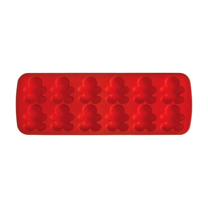 Essentials By Premier Men's Red Silicone 12 Gingerbread Cake/Chocolate Mould
