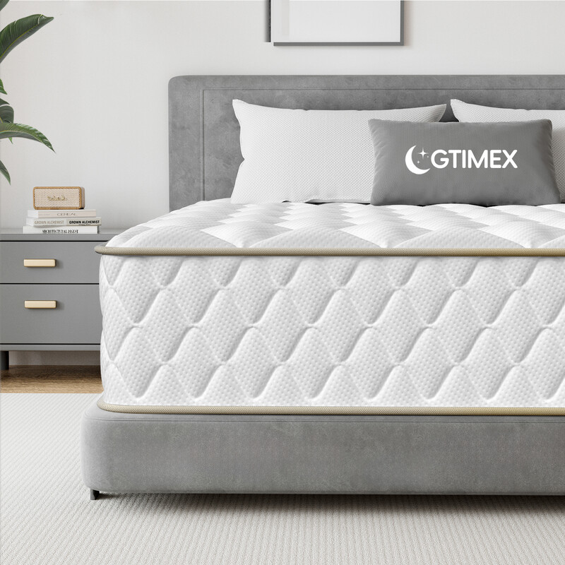 GTIMEX 7-zone springmatras met hoeslaken, 100 x 200 cm, hoogte 22 cm, hardheidsgraad H3, ademend, rugondersteunend, orthopedisch