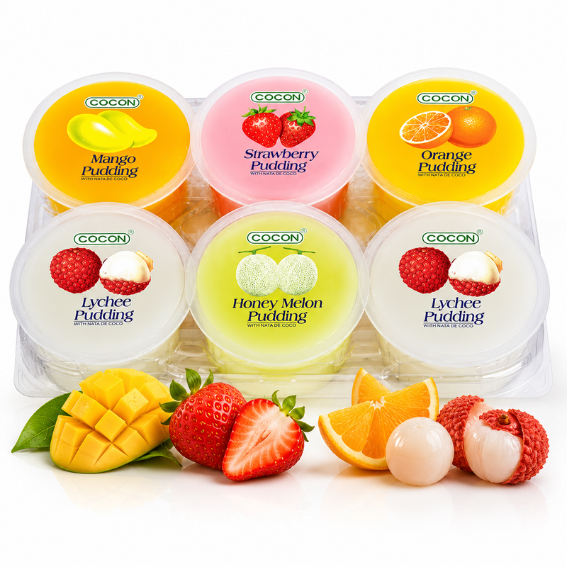 Cocon Pudding Jelly Coconut gel Assorted Flavours 480g (6x80g)3