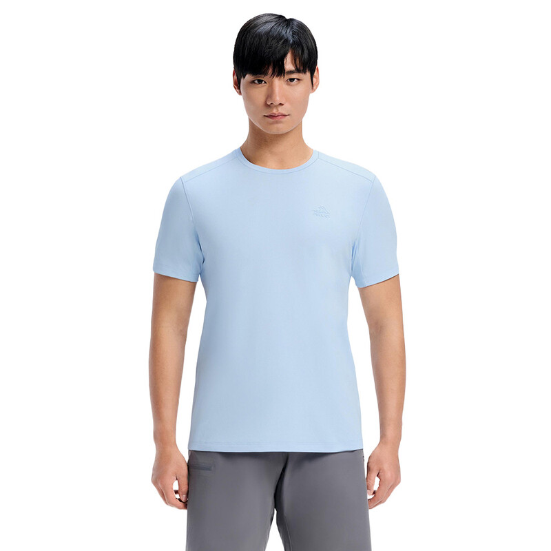 PELLIOT Short-Sleeved Round Neck T-Shirt for Man Iceland Blue XXL Camping Travel Waterproof Durable
