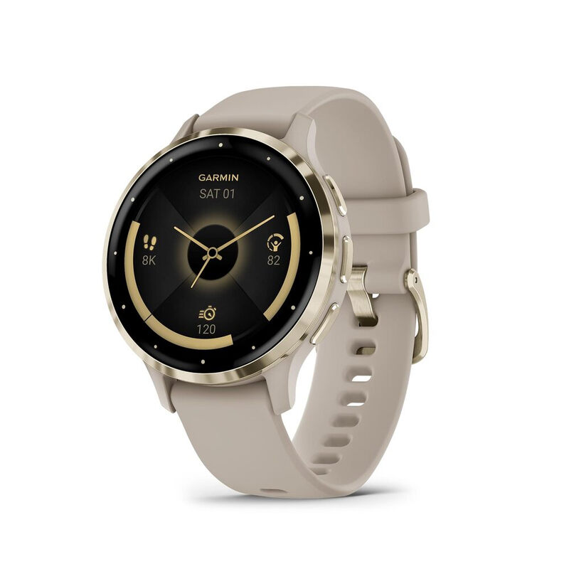 Garmin Smartwatch Venu 3S 41 mm Französisch Grau: Elegante Smartwatch für Damen mit umfassenden Gesundheitsfunktionen