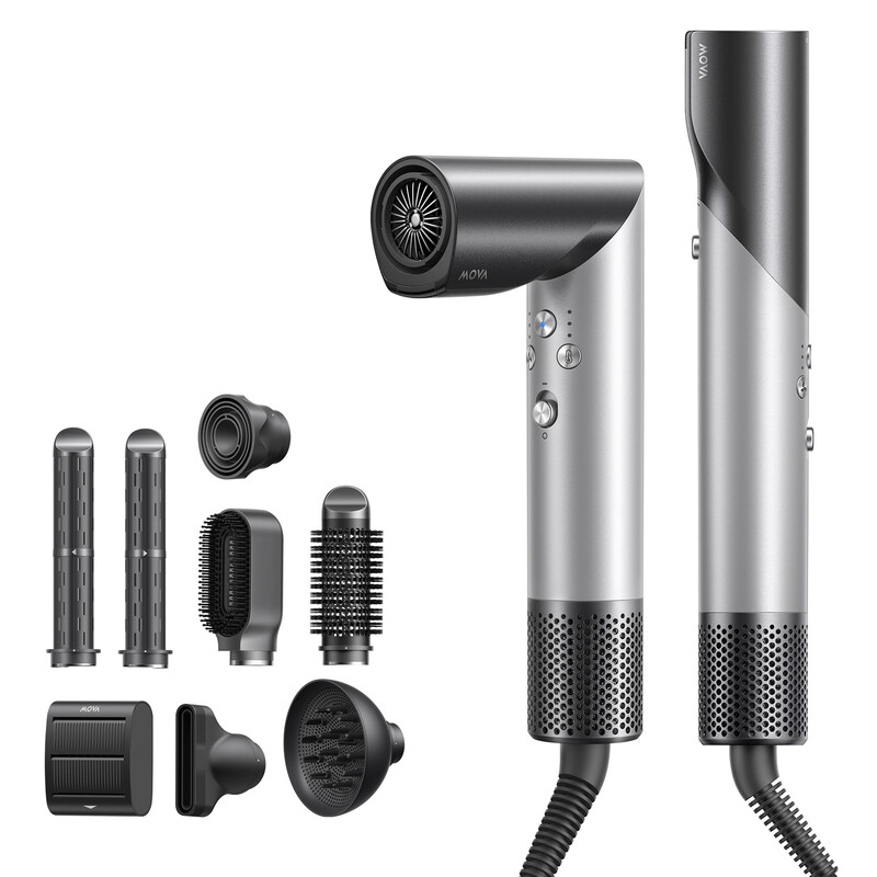 Master 10 Hair Styler with Attachments, 9-in-1 Hair Dryer & Styler, 110,000 RPM High-