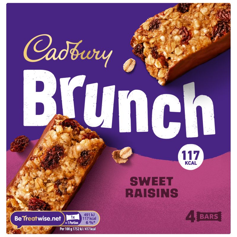 Brunch Raisin Cereal Bars 4-Pack 112g