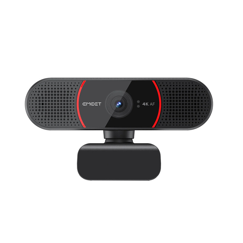 True 4K Webcam for PC with Dual Mics, Autofocus, Plug & Play, 73°，Wide Compatibility，