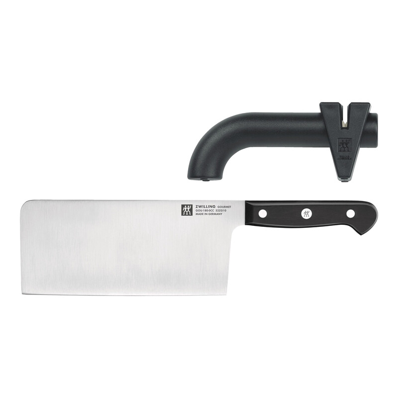 Zwilling Gourmet Messerset, 2-tlg Chinesisches Hackmesser mit Schärfer