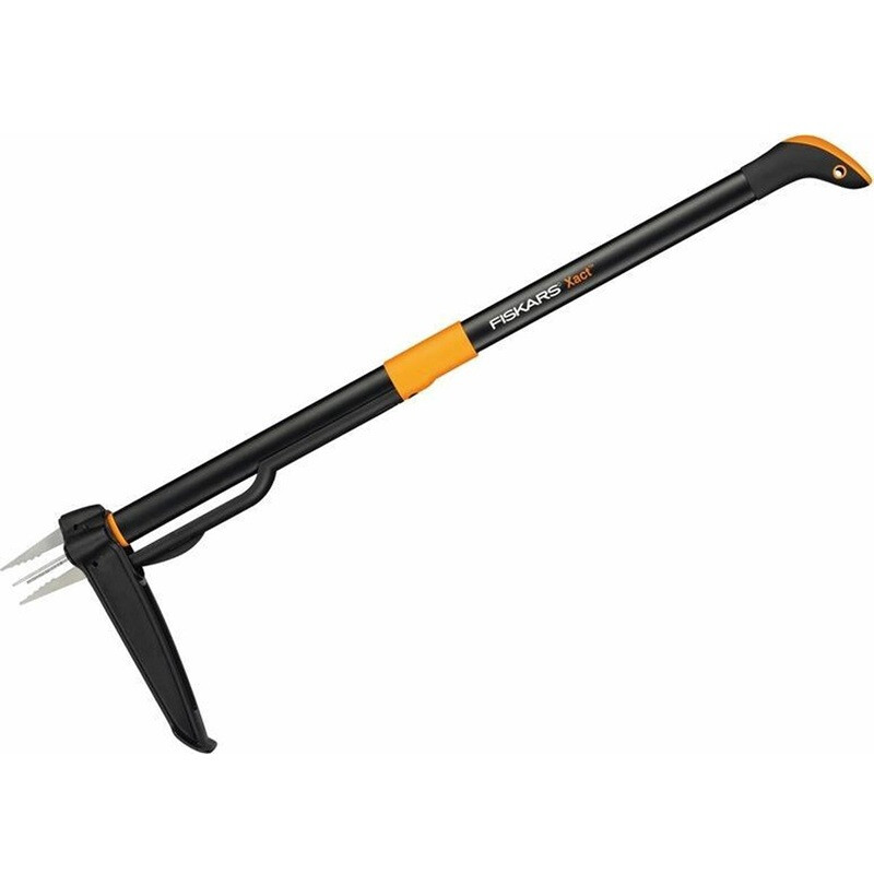 Fiskars onkruidverwijderaar, lengte: 1 m, roestvrij staal/kunststof, zwart/oranje, Xact, 1020126