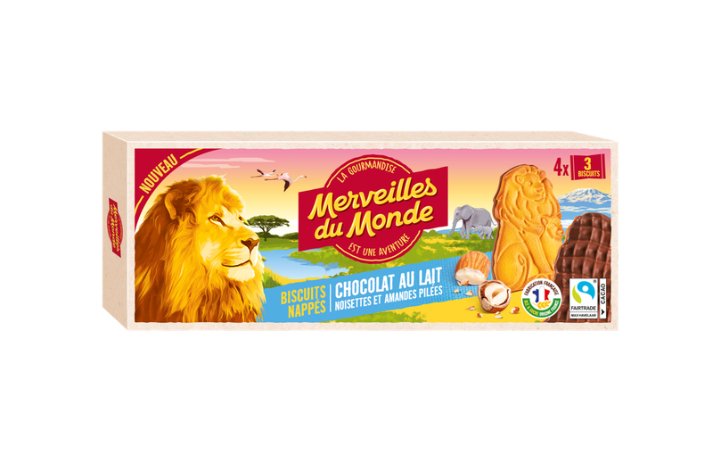 Biscuits Au Au Lait Les Animaux Nappés Merveilles Du Monde La Boite De