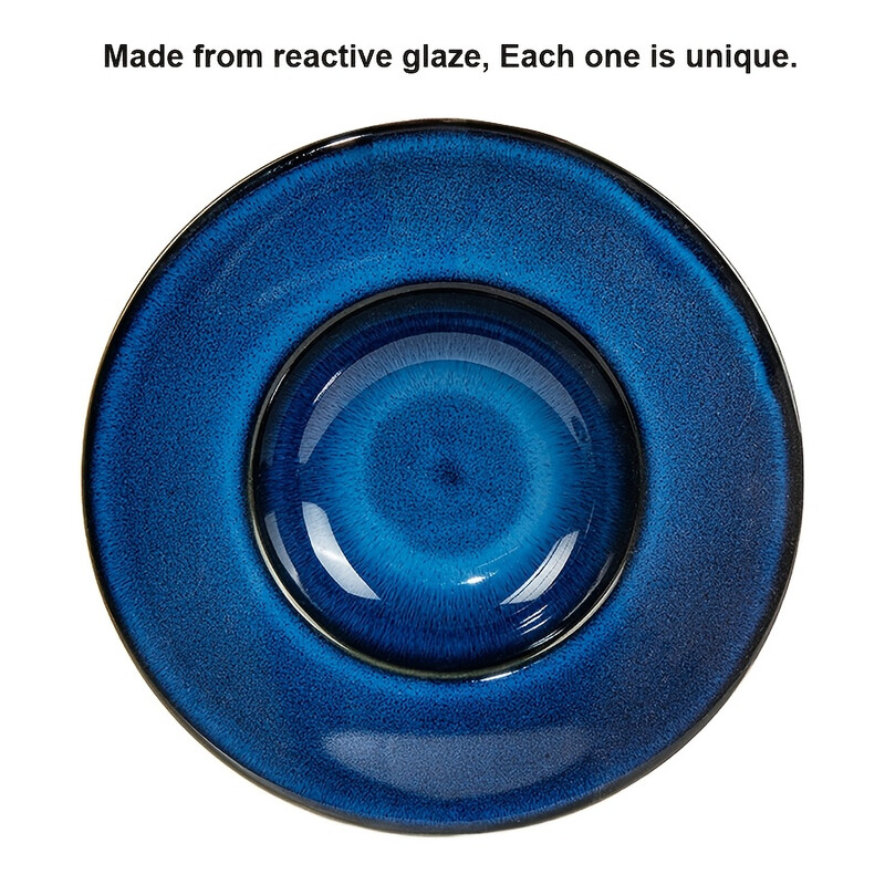 YumiPLUS 1 stuk 9,25 inch Geborstelde Blauwe Creatieve Pastaborden