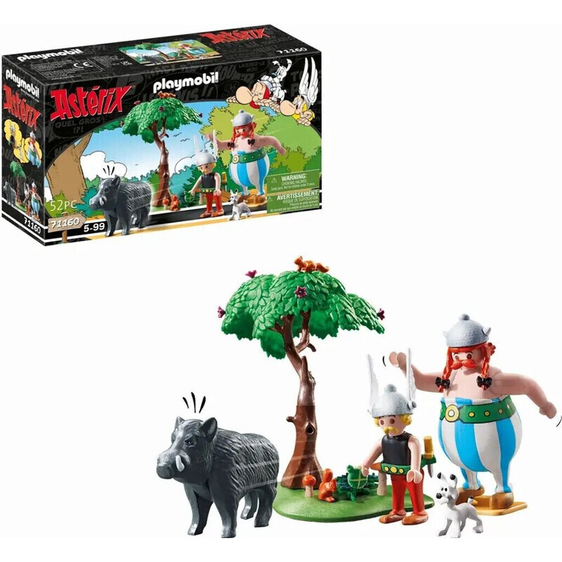 PLAYMOBIL Asterix Wildschweinjagd: Actionreiches Spielset mit den beliebten Comic-Helden für kreative Abenteuer