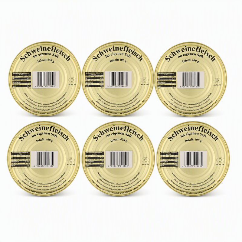 Vorteilspack 6 x Eifeler Schweinefleisch im eigenen Saft 400 g