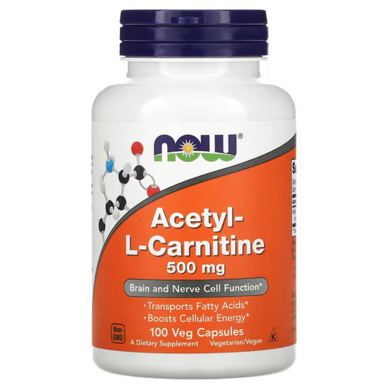 Acetyl L Carnitine Fat Metabolism 500 mg - 100 Vegan Capsules