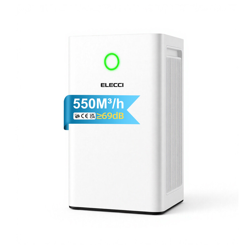 【New Arrival】ELECCI Air Purifier with Negative Ion, Up to 120m² Rooms, CADR 550m³/h,